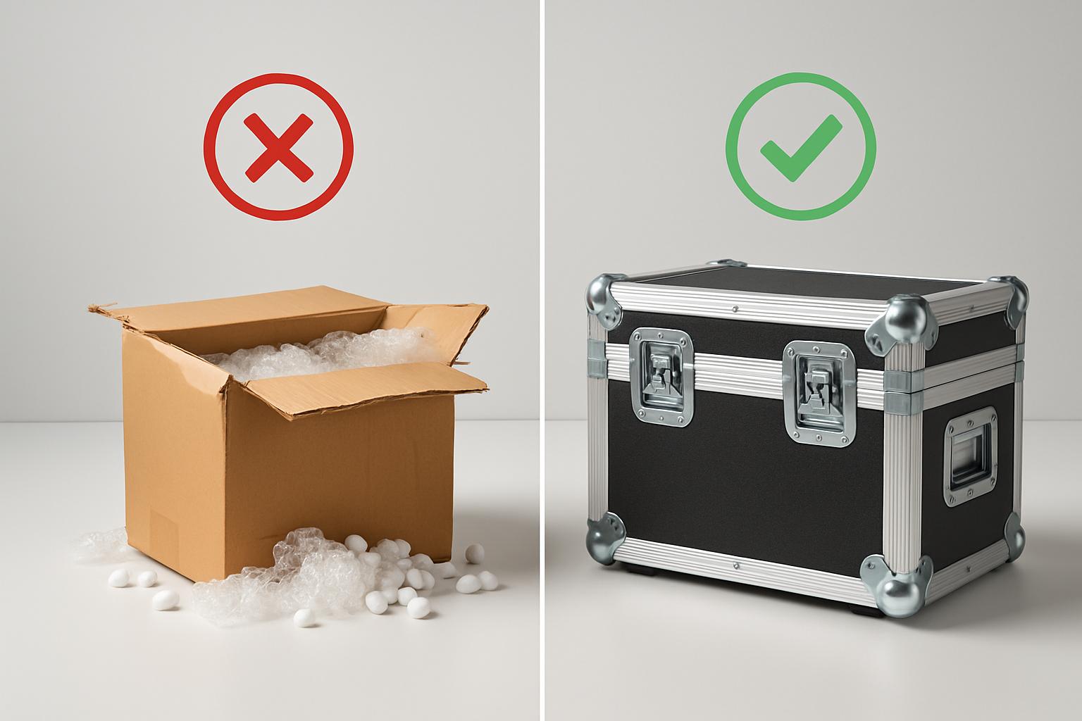 Standardverpackung vs Flight Case